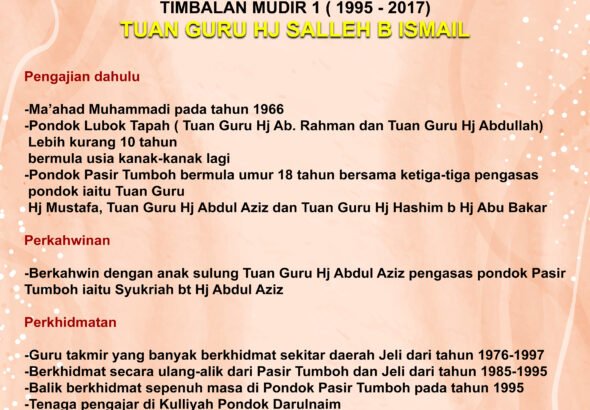 BIODATA TIMBALAN MUDIR 1