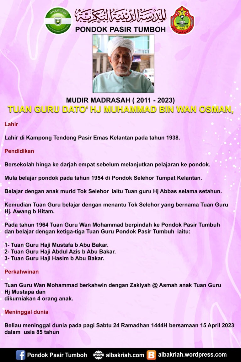 BIODATA TIMBALAN MUDIR