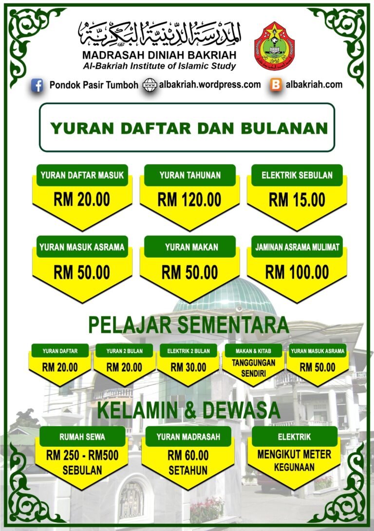 yuran madrasah
